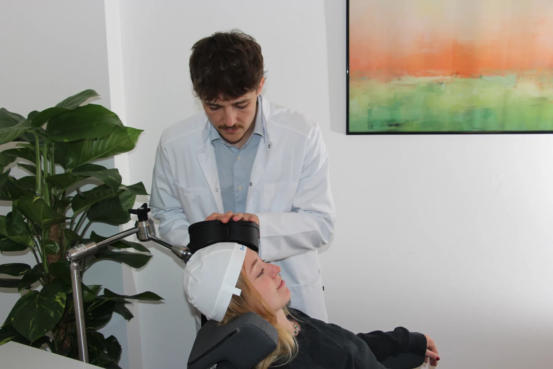 rTMS-Behandlung bei Depression in der Praxis für Neurostimulation Dr. Schwarz